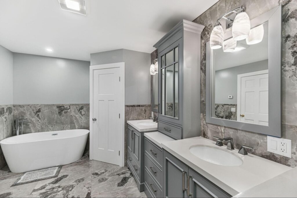 The bathroom interior in a modern apartment.