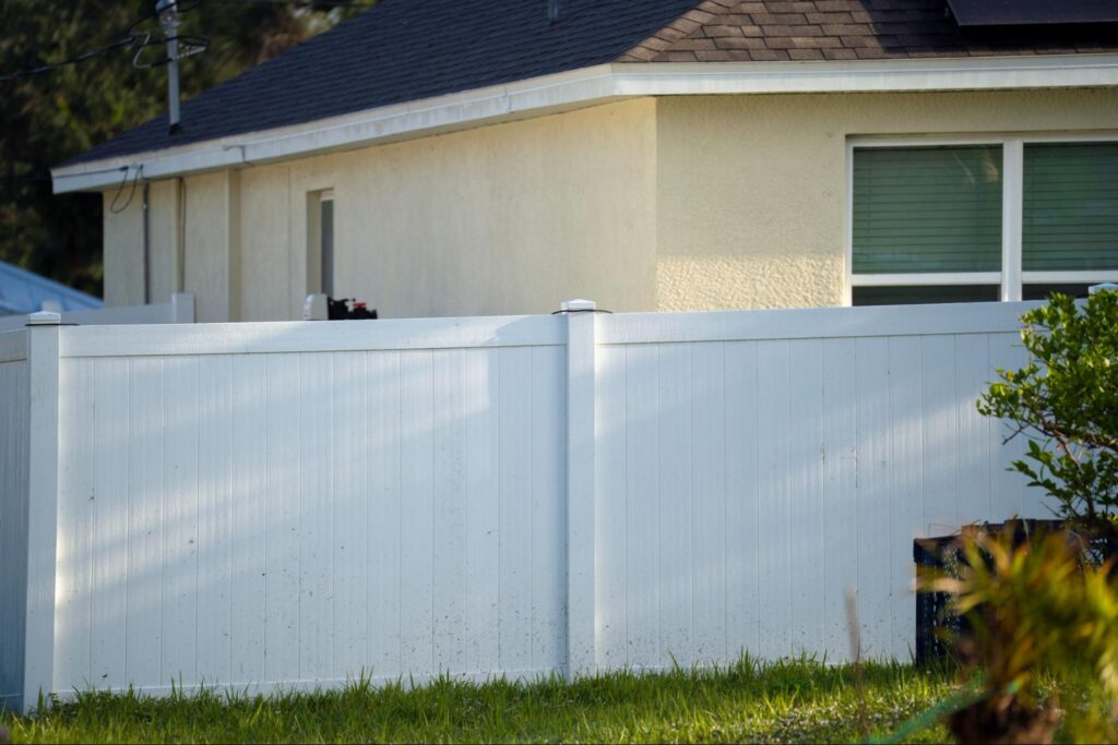 Fence around a home.